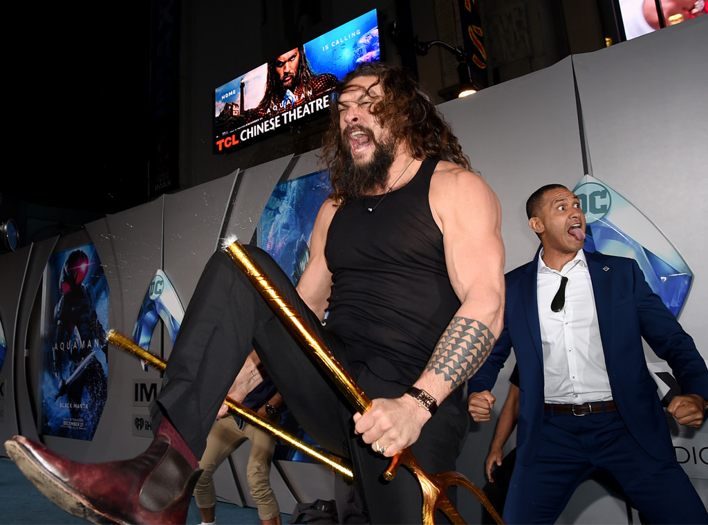 Jason Momoa, Aquaman Premiere, Trident 